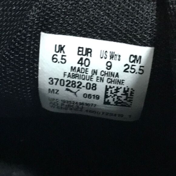 Puma Cilia Lux Black Leather Running Shoes Red/Purple 370282-08 Women’s Size 9 - Picture 11 of 12